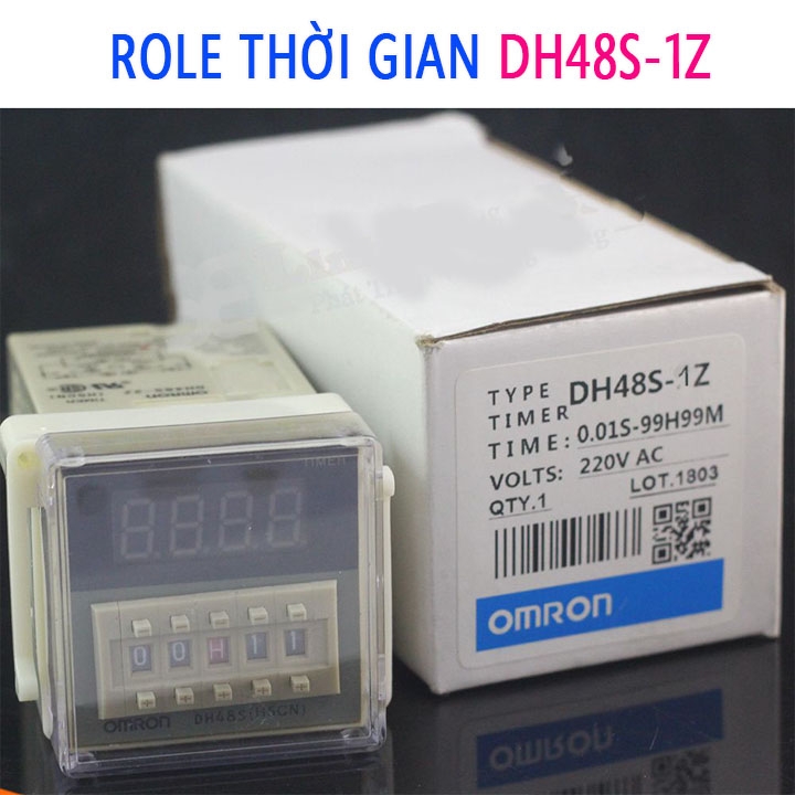 Relay thời gian timer DH48S-1Z 220VAC 1 cặp Tiếp Điểm