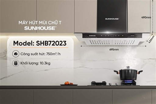 Máy Hút Mùi Chữ T SUNHOUSE SHB72023