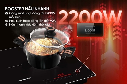 Bếp Từ Đôi Sunhouse SHB555DI