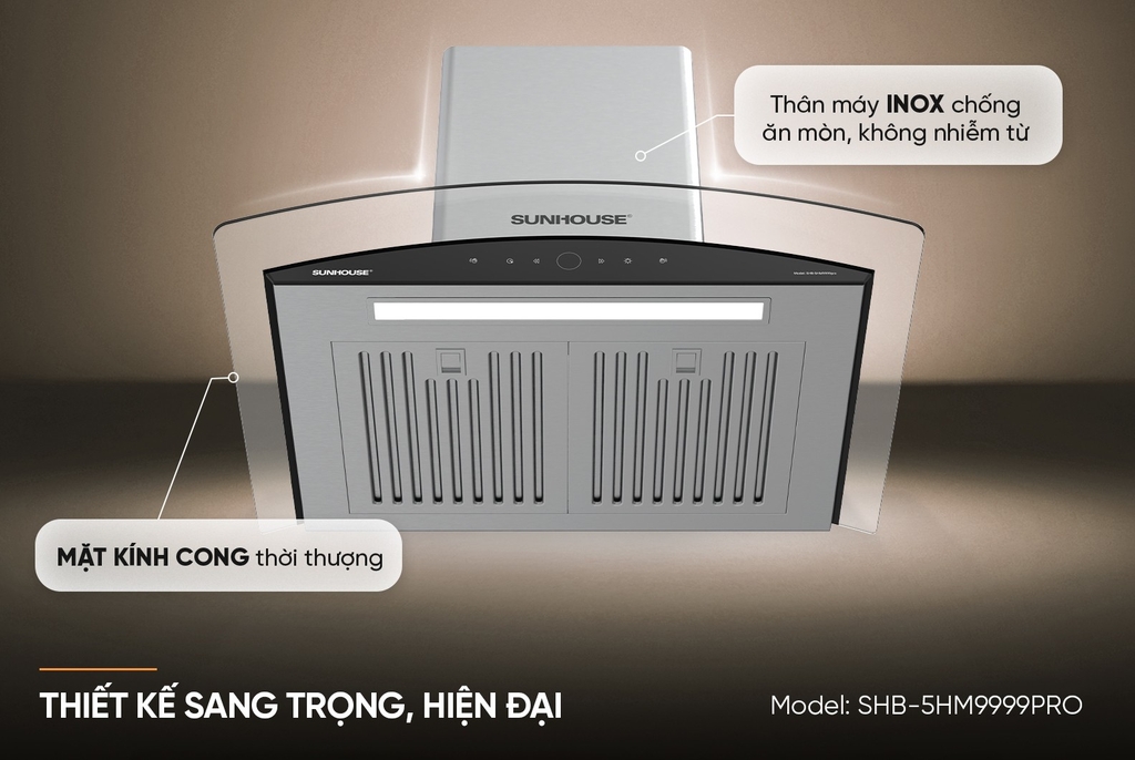 Máy Hút Mùi Sunhouse SHB5HM-9999Pro