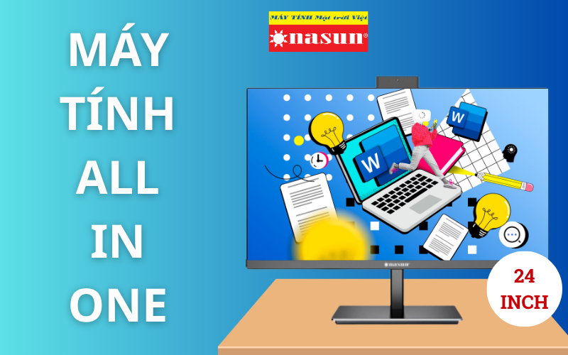 Máy tính All in One 24 inch – Giải pháp tối ưu cho không gian làm việc hiện đại