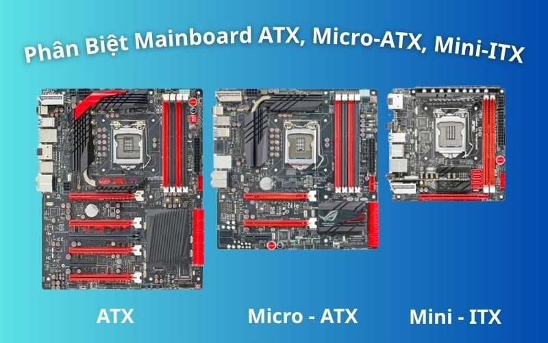 Phân Biệt Mainboard ATX, Micro-ATX, Mini-ITX: Nên Chọn Loại Nào Phù Hợp?