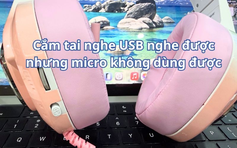 Cắm tai nghe USB nghe được nhưng micro không dùng được