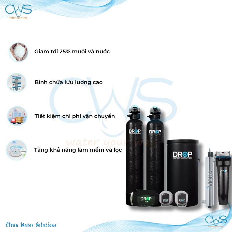 hệ thống lọc tổng làm mềm nước toàn nhà DROP