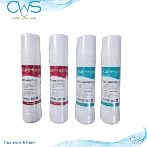 Bộ lõi lọc Korihome (2 Sediment, 2 Pre-Carbon)