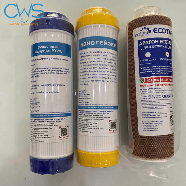 Bộ lõi lọc nước 123 Geyser tại CWS