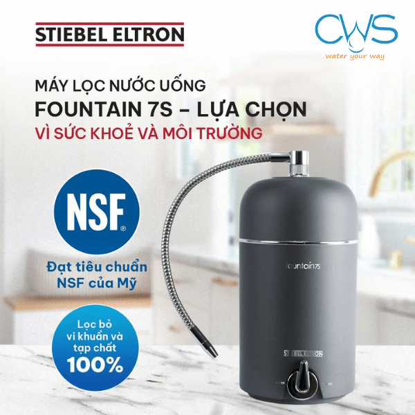 Các chứng nhận về chất lượng và sức khỏe của máy lọc nước Stiebel Eltron Fountain 7S Anthracite