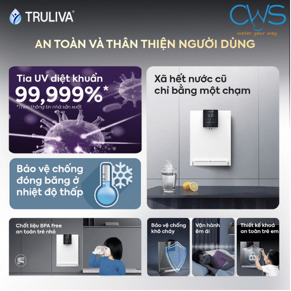 Các Tính Năng An Toàn Và Bảo Vệ Khác Của Máy Nóng Lạnh Truliva W6412