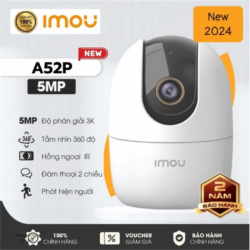 Camera IMOU A52P 5MP nâng cấp hoàn hảo cho gia đình
