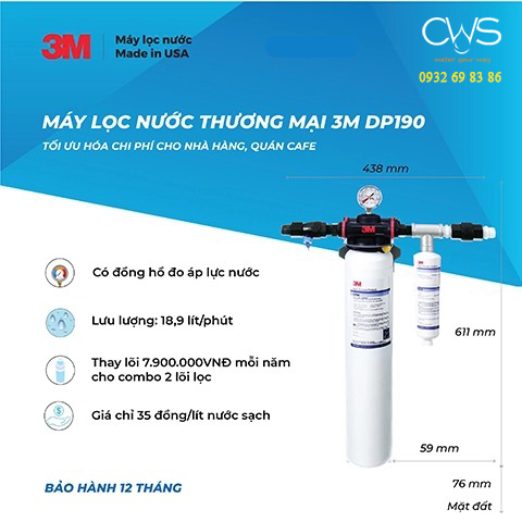Thiết bị lọc nước 3M DP190
