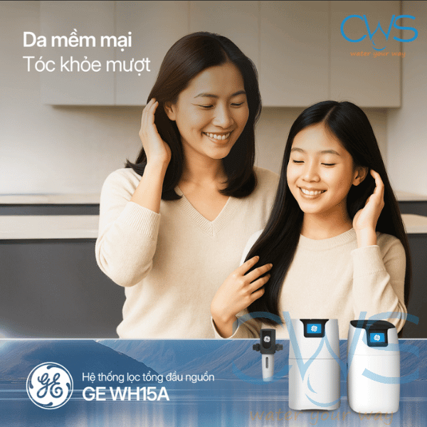 Hệ Thống Lọc Tổng GE WH15A Giúp Da Mềm Mại, Tóc Khỏe Mượt