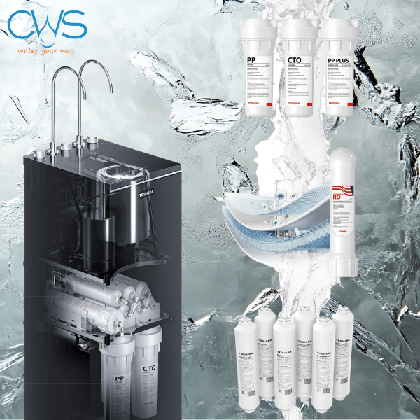 Hệ Thống Lõi Lọc 10 Cấp Của Máy Lọc Nóng Lạnh Toshiba TWP-WA3SVN(K)