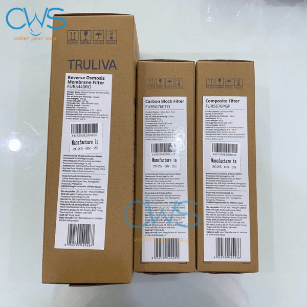 Hình Ảnh Full Hộp Thực Tế Bộ Lõi Lọc Nước Truliva UR5440