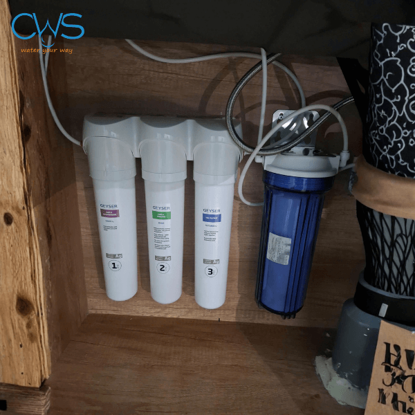 Hình ảnh thay thế lõi lọc nước Geyser Ecolux tại nhà khách hàng