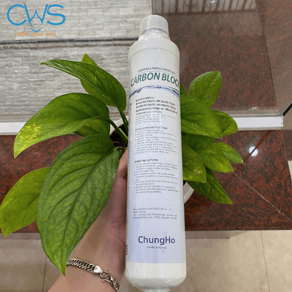 Hình ảnh thực tế bộ lõi lọc nước Chungho M9 - Lõi Block Carbon