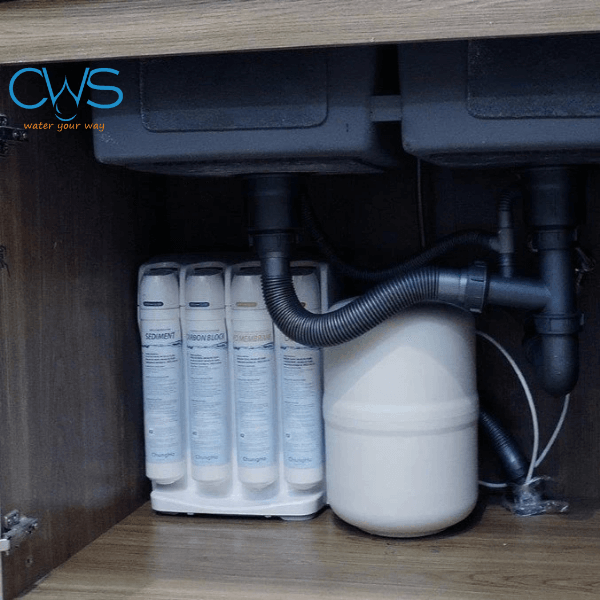 Hình ảnh thực tế lắp đặt máy lọc nước Chungho M9 Undersink