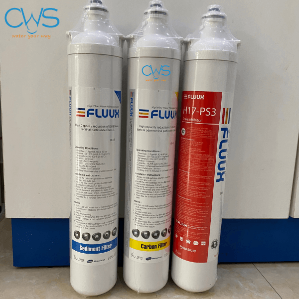 Hình ảnh thực tế lõi lọc máy Chungho FLUUX 3 (bao bì mới)