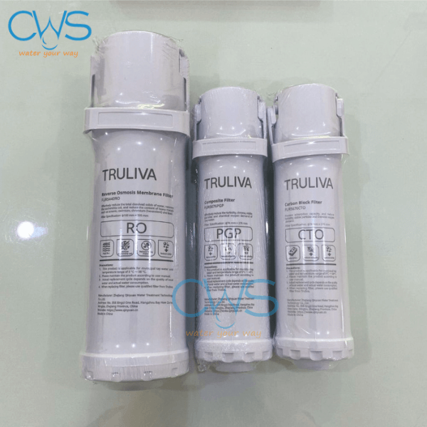 Hình Thực Tế Bộ Lõi Lọc Nước Truliva UR5440 Tại Showroom CWS