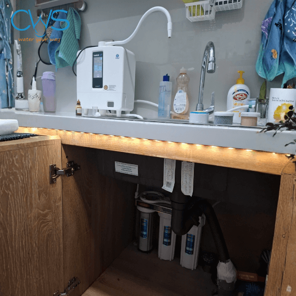 Lắp đặt bộ tiền lọc 10 Inch cho máy điện giải Kangen K8