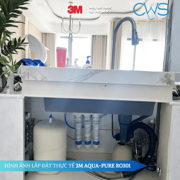 Lắp đặt máy lọc nước 3M Aqua-Pure RO301 tại nhà khách hàng