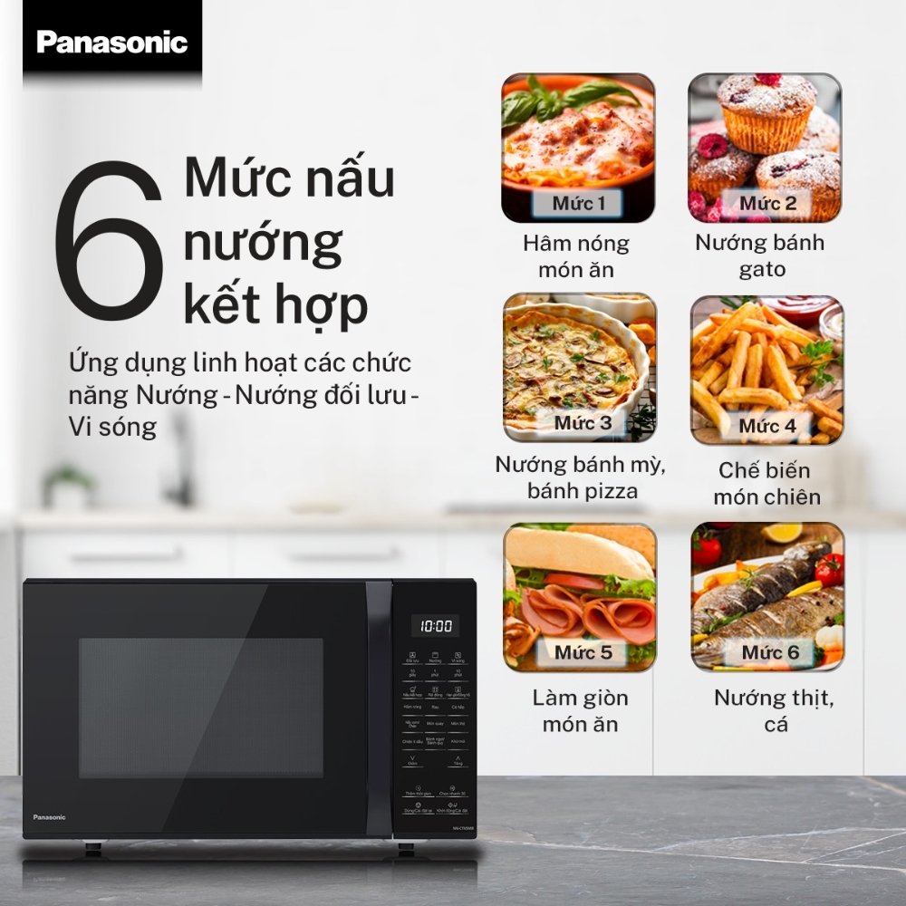 Lò Vi Sóng Đối Lưu 3 Trong 1 Panasonic NN-CT65MBYUE