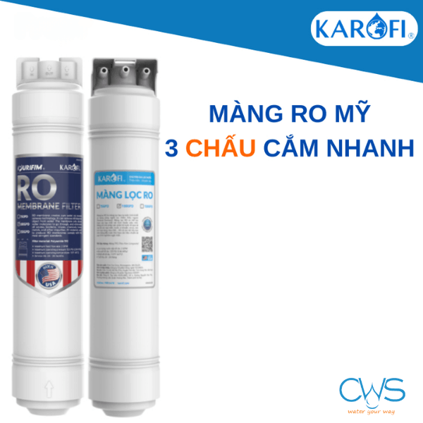 Lõi Lọc Karofi RO Purifim 100GPD 3 Chân Thay Thế Mới