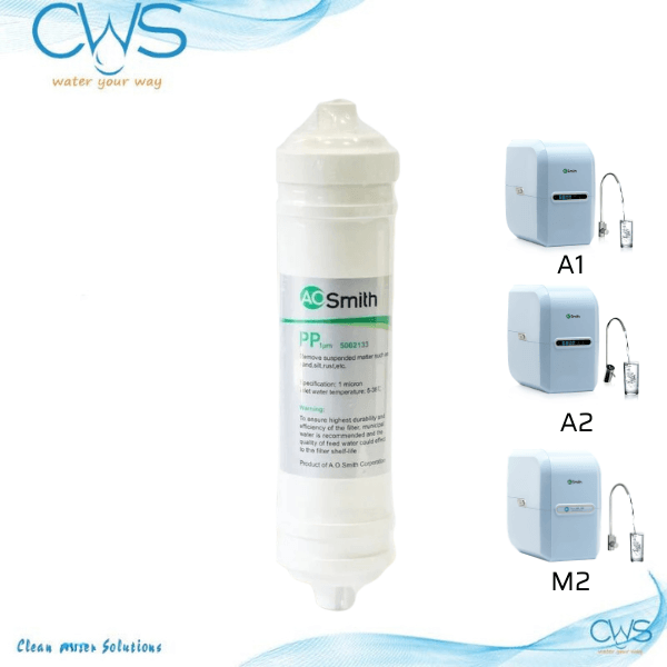 Lõi Lọc Nước AO Smith A1 A2 M2 Chính Hãng - Lõi PP 1 Micron