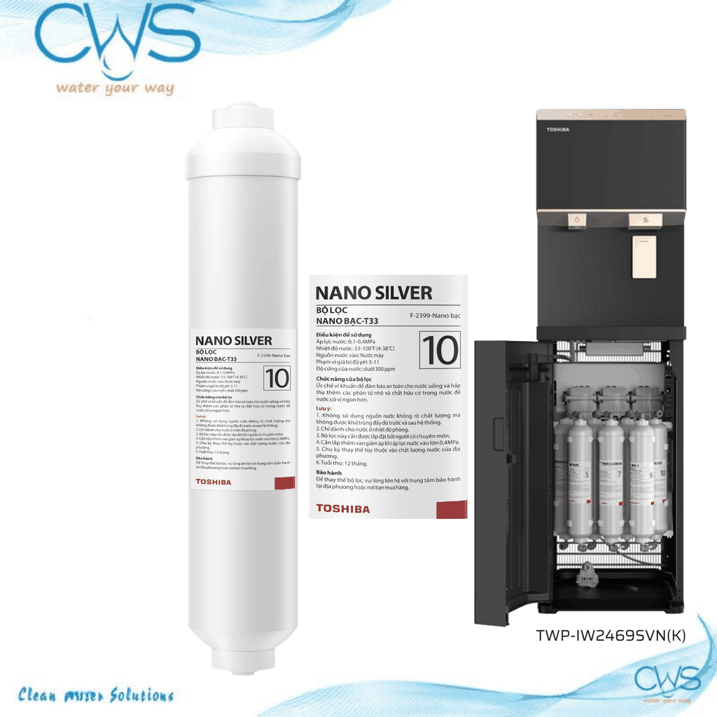 Lõi Lọc Nước Toshiba TWP-IW2469SVN(K) - Lõi F-2399-Nano Silver
