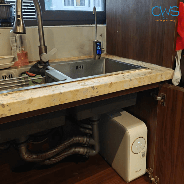 Máy lọc nước Truliva UR5676 lắp đặt tại nhà khách