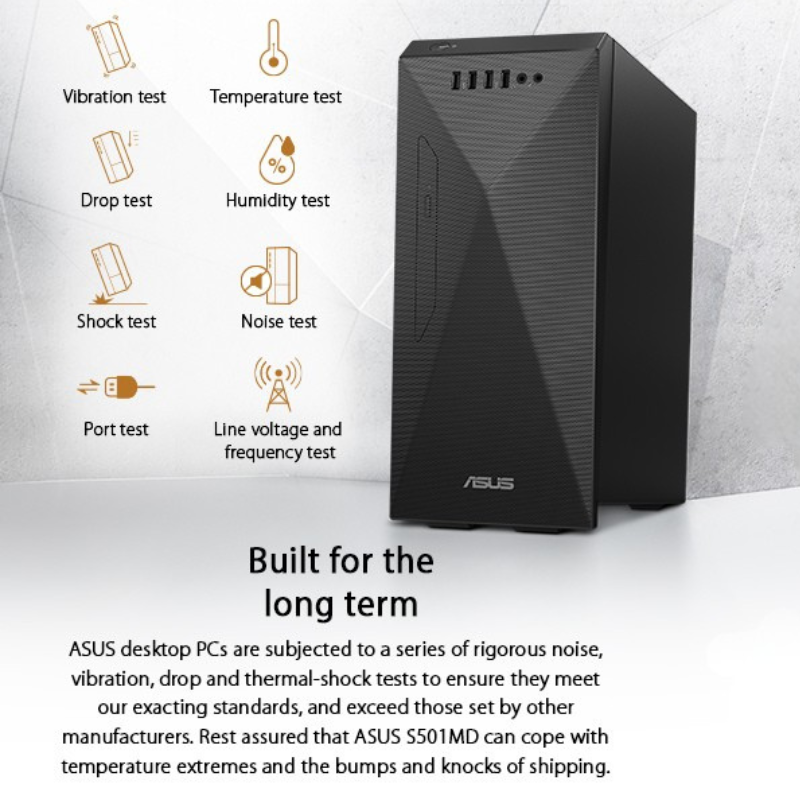 PC ASUS S501MD-512400079W mạnh mẽ, bền bỉ