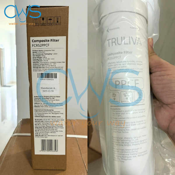 Thực Tế Hình Ảnh Lõi Lọc Nước Truliva Lavita PPCF