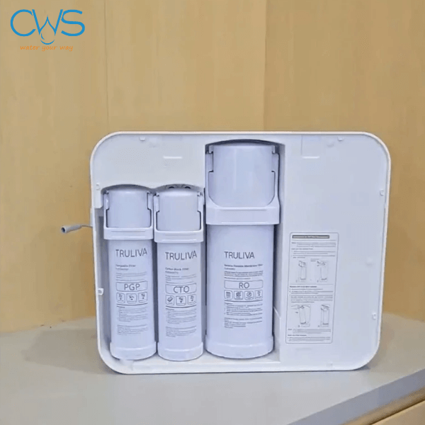 Vị Trí Lõi Lọc Nước Truliva UR5840 Nằm Bên Hông Máy