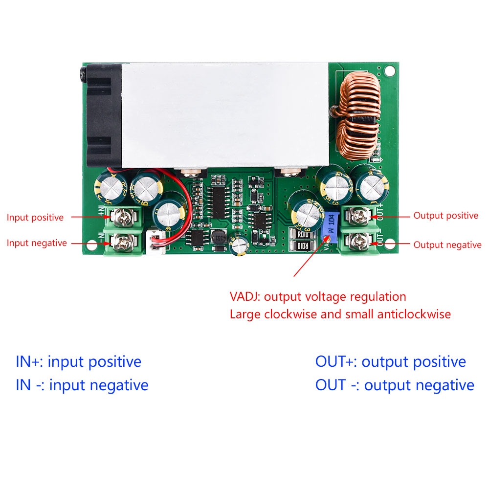 Mạch hạ áp DC-DC 600W 25A 12-75V / module buck input 12-75V output 2.5 ...