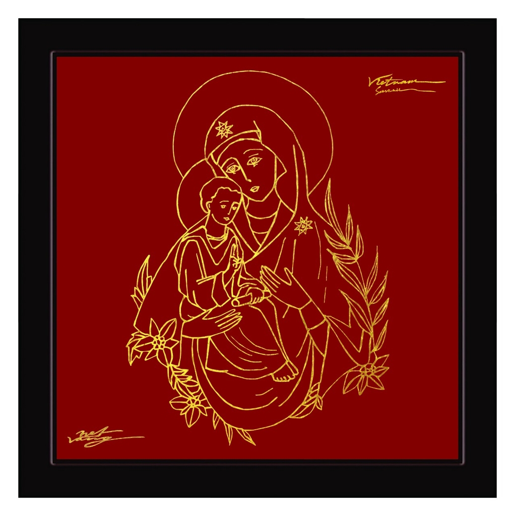 Đức mẹ Tranh Nét Vàng-Gold Art