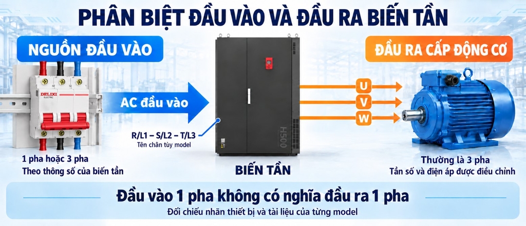 Phân biệt biến tần một pha và ba pha