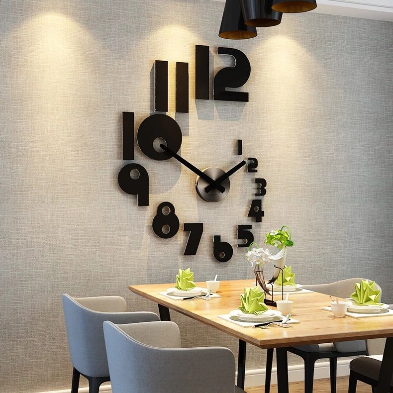 Đồng hồ dán tường trang trí phòng khách hiện đại