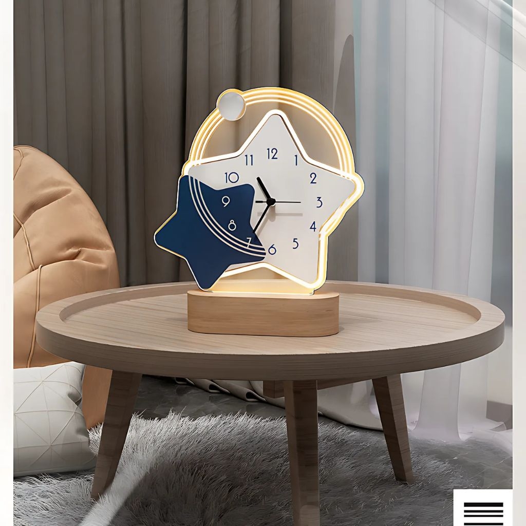 Đồng hồ để bàn P-HOME CL098 trang trí hiện đại với đèn Led