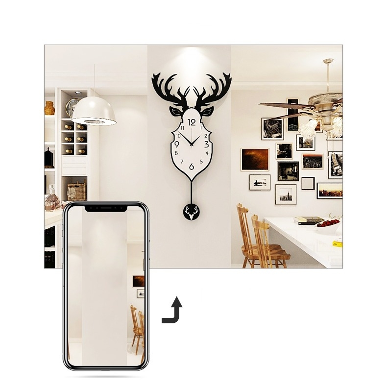 Đồng hồ decor treo tường quả lắc CL007 - sang trọng và tinh tế
