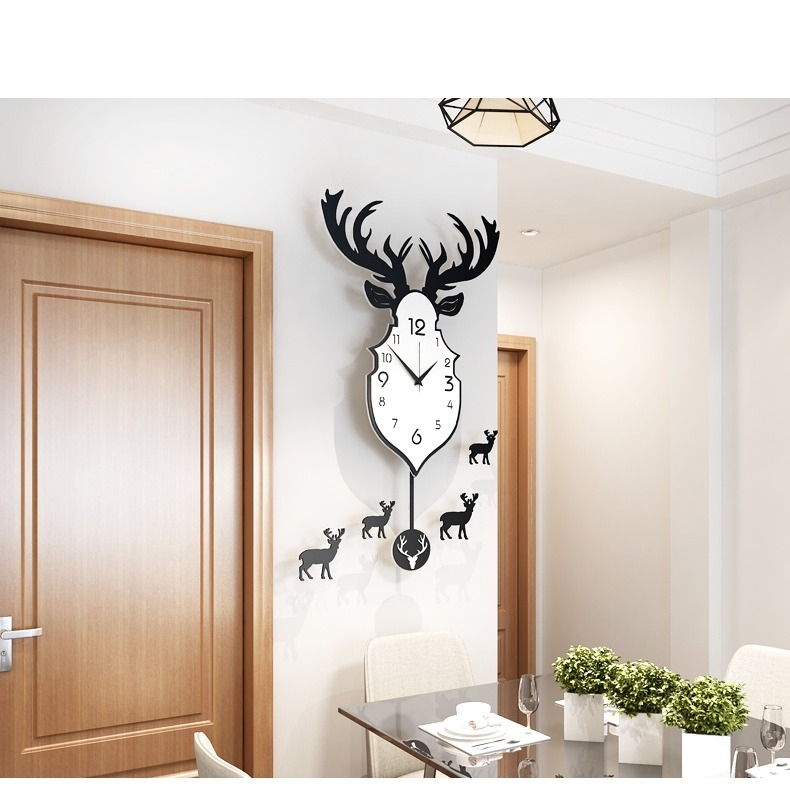 Đồng hồ decor treo tường quả lắc CL007 - sang trọng và tinh tế