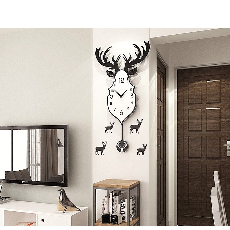 Đồng hồ decor treo tường quả lắc CL007 - sang trọng và tinh tế