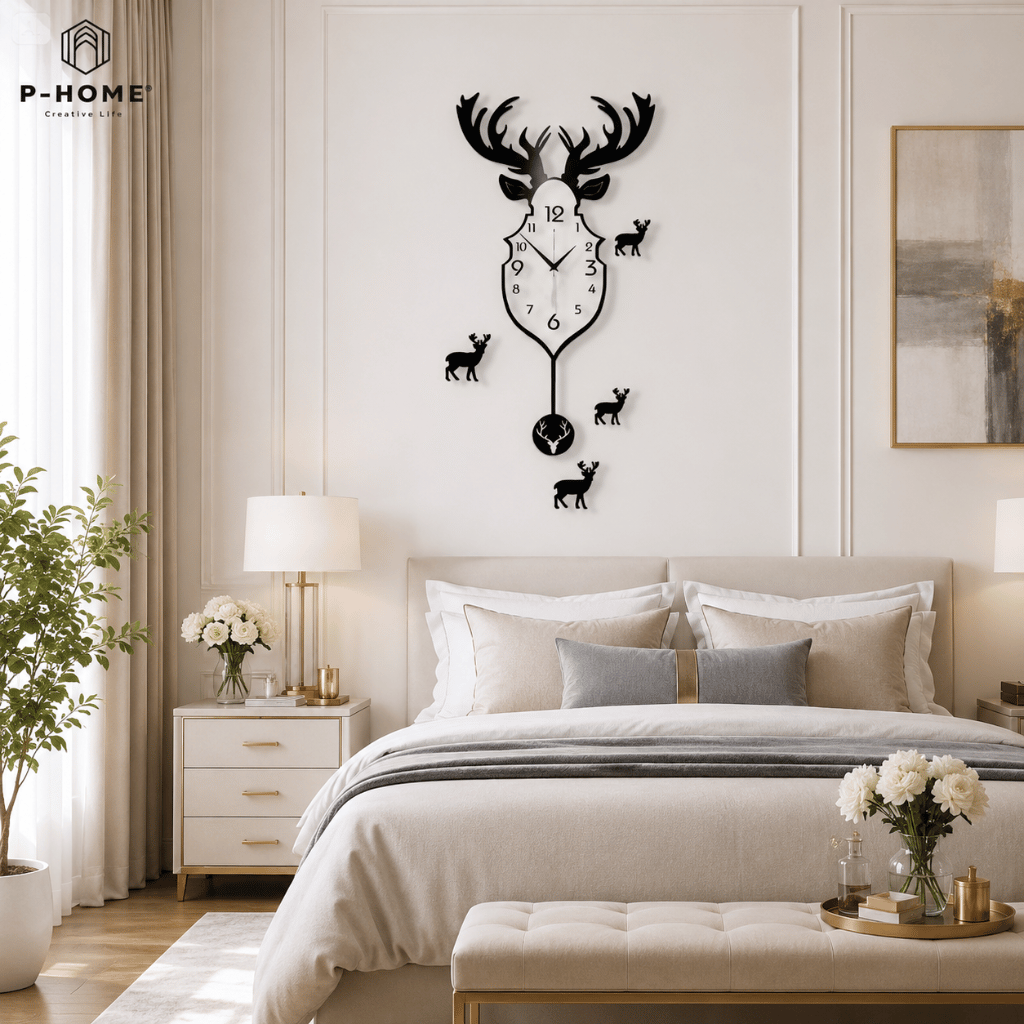 Đồng Hồ Decor Treo Tường Quả Lắc P-HOME CL007