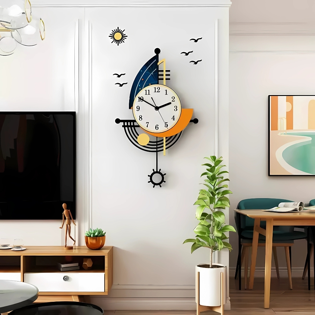 Đồng hồ quả lắc treo tường Cánh Buồm CL086