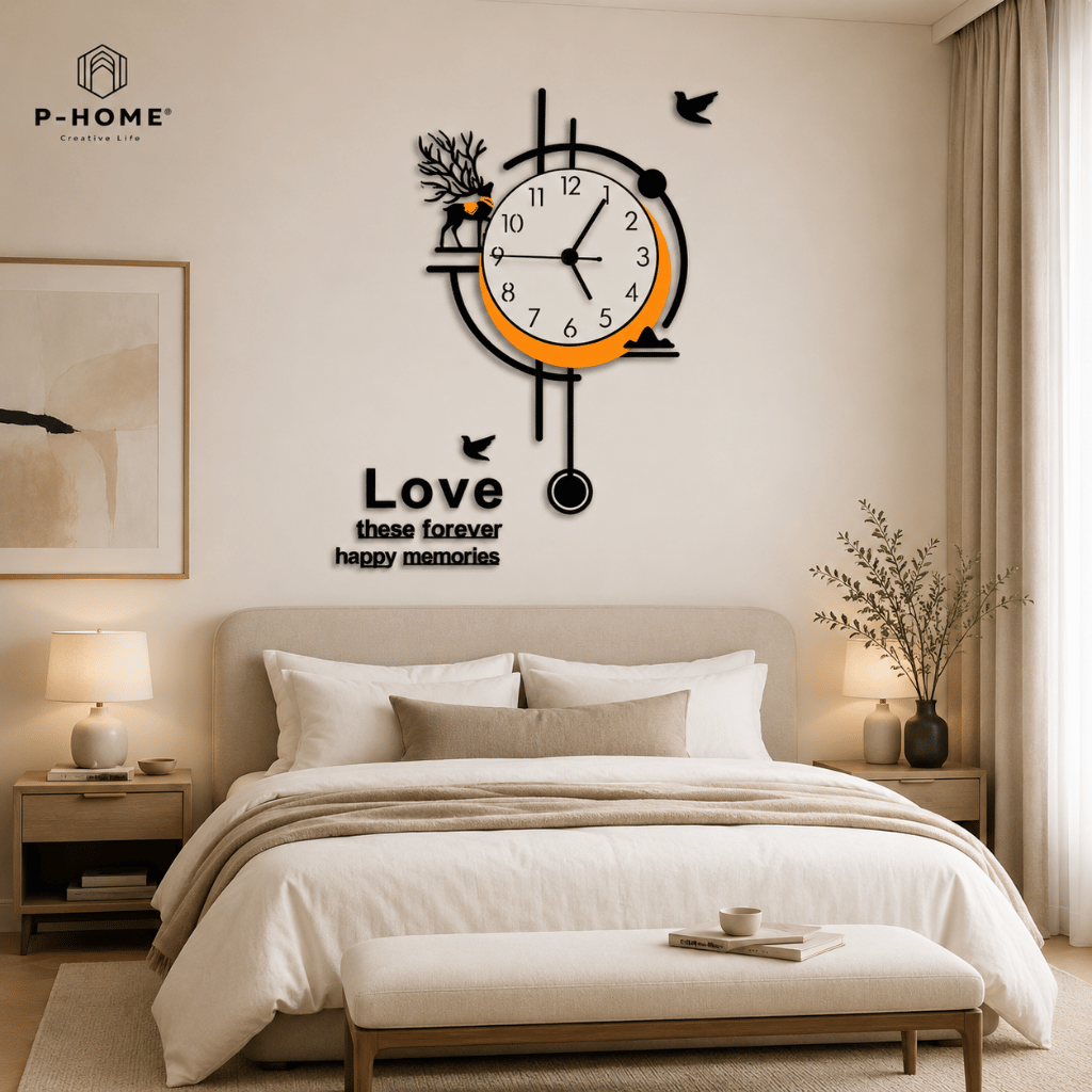 Đồng Hồ Quả Lắc Treo Tường Phong Cách Bắc Âu CL078
