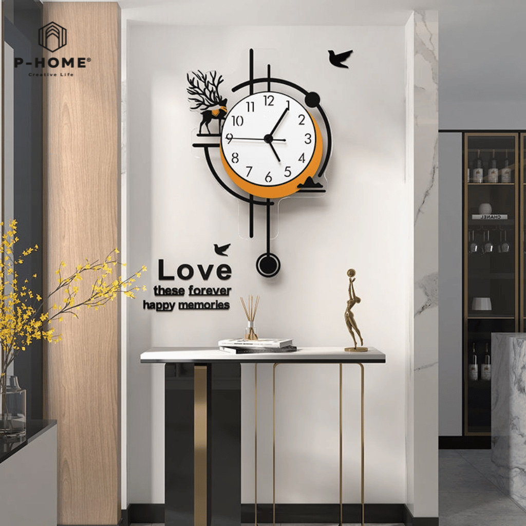 Đồng Hồ Quả Lắc Treo Tường Phong Cách Bắc Âu CL078