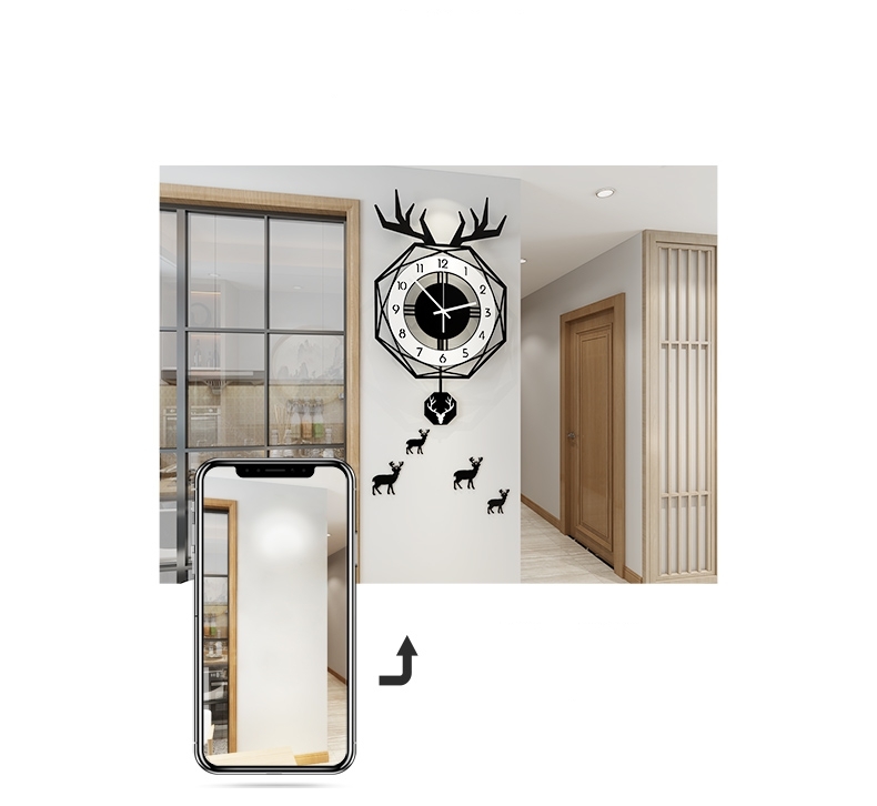 Đồng hồ quả lắc treo tường CL017 - phong cách Bắc Âu