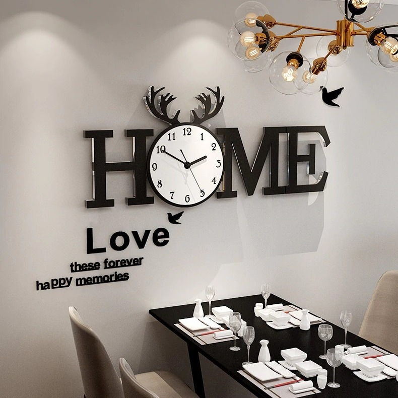 Đồng hồ treo tường phòng khách đẹp CL014 - Home