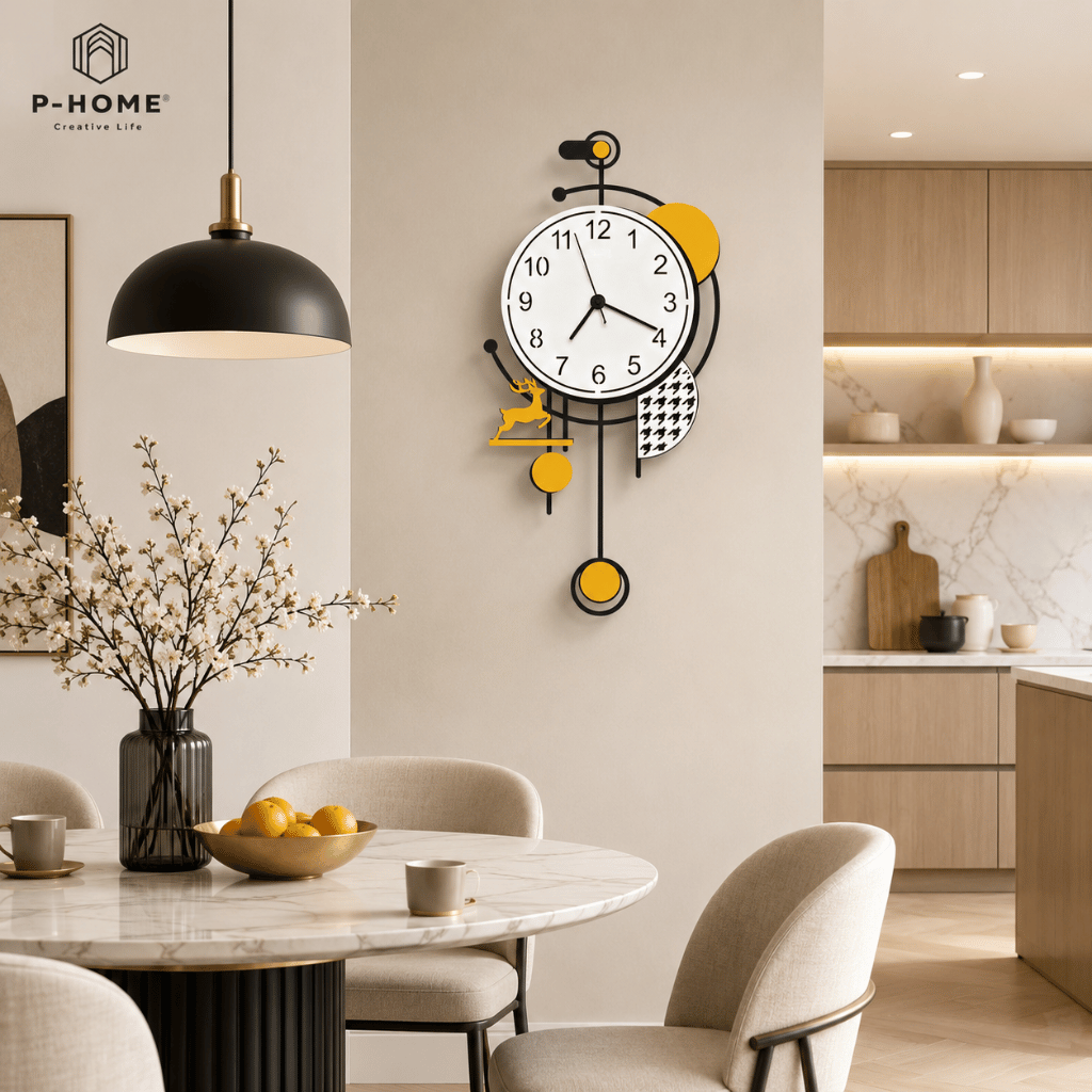 Đồng hồ trang trí nghệ thuật CL065 trang trí phòng khách