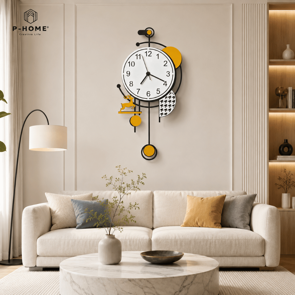 Đồng hồ trang trí nghệ thuật CL065 trang trí phòng khách