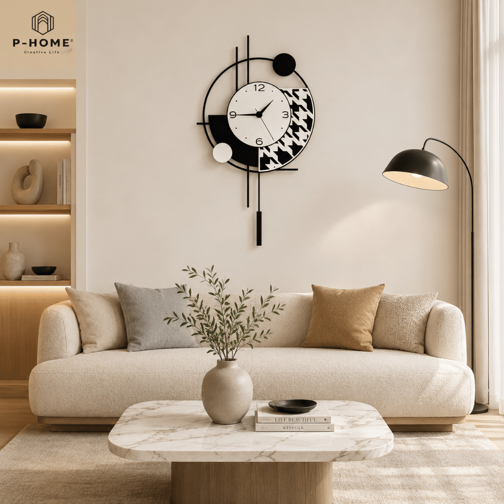 Đồng hồ trang trí tường CL066 trang trí phòng khách