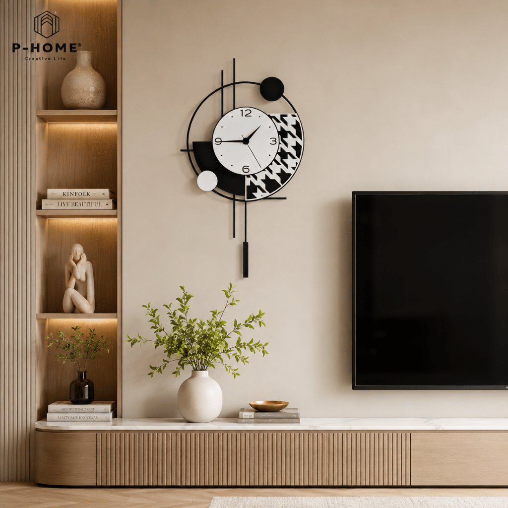 Đồng hồ trang trí tường CL066 trang trí phòng khách